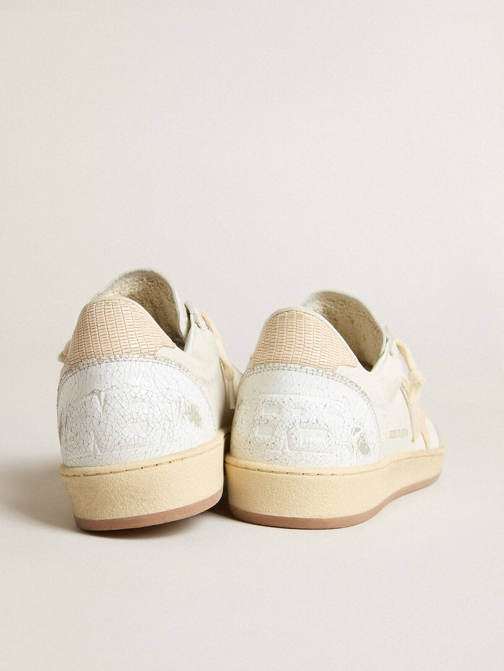 Men’s Ball Star LTD CNY in white leather with ivory star