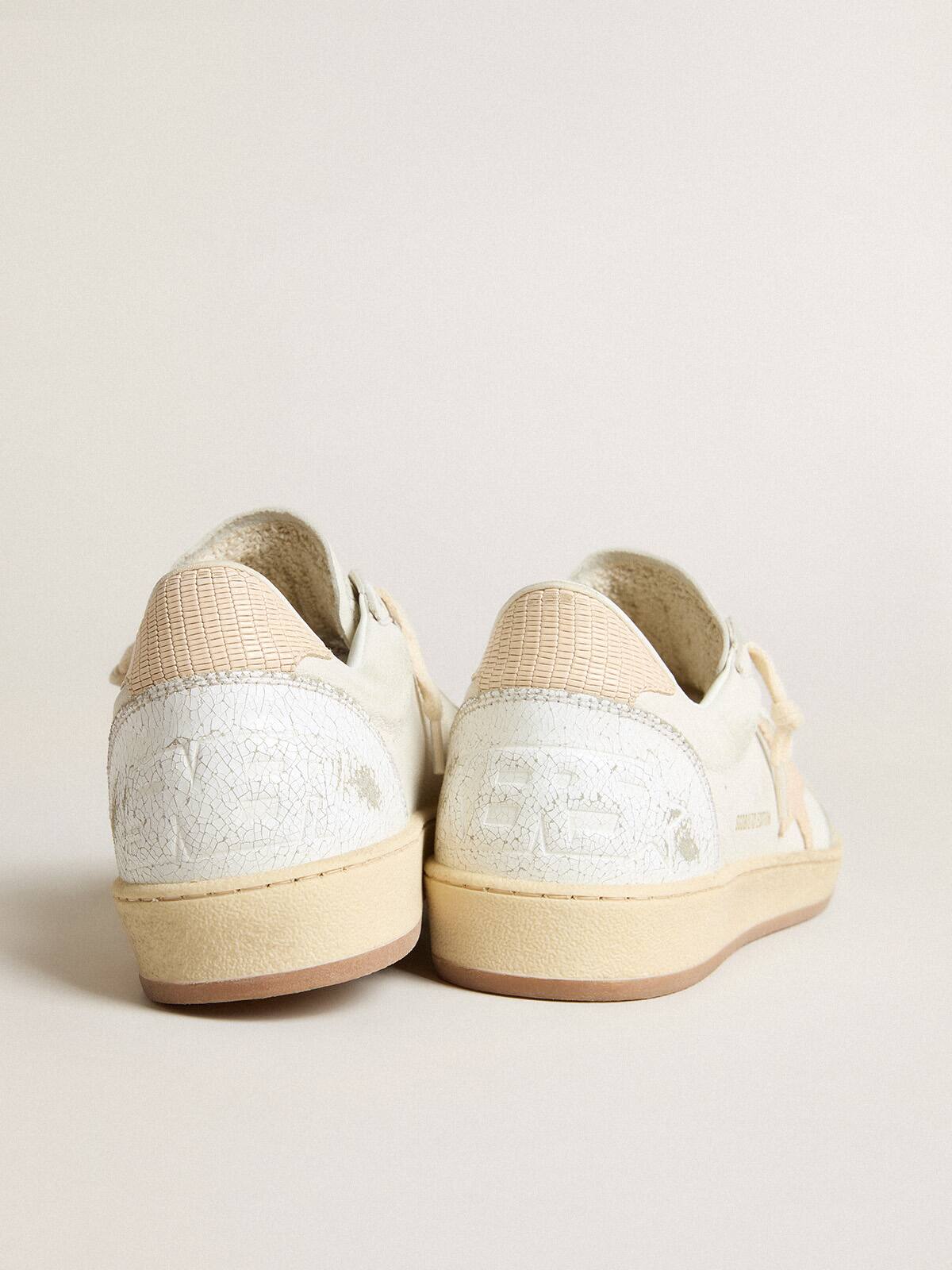 Men’s Ball Star LTD CNY in white leather with ivory star