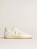 Men’s Ball Star LTD CNY in white leather with ivory star