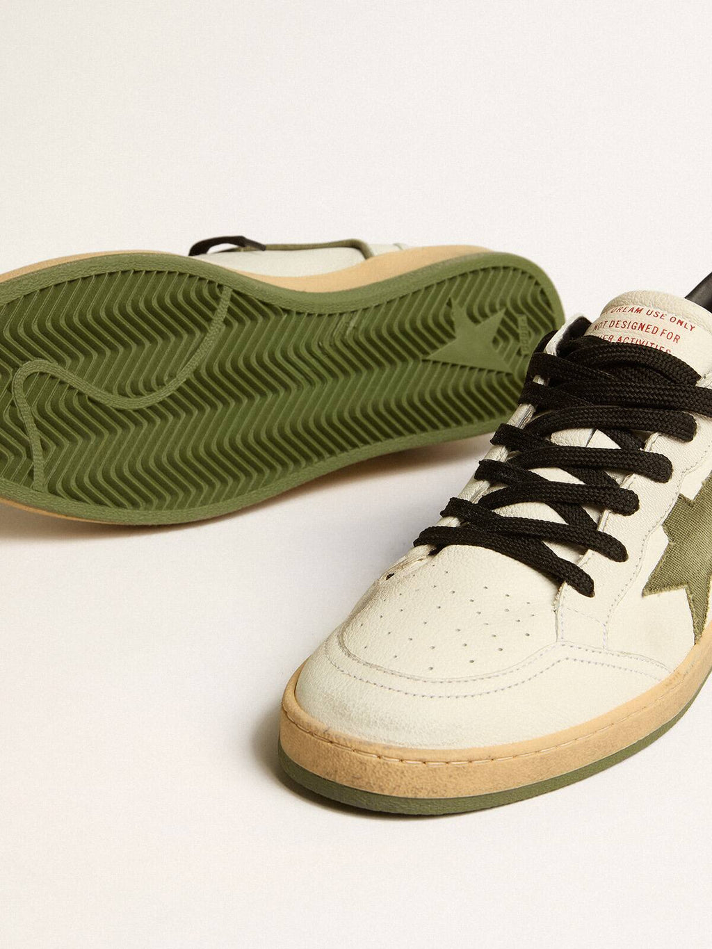 Men's Ball Star LTD in nappa leather with canvas star and black leather heel tab
