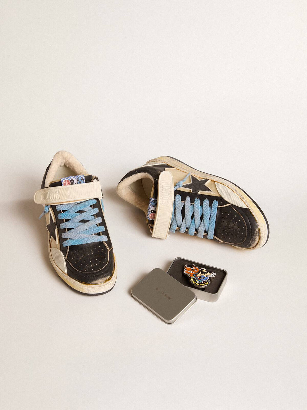 Men’s Ball Star Pro in black leather with Velcro strap